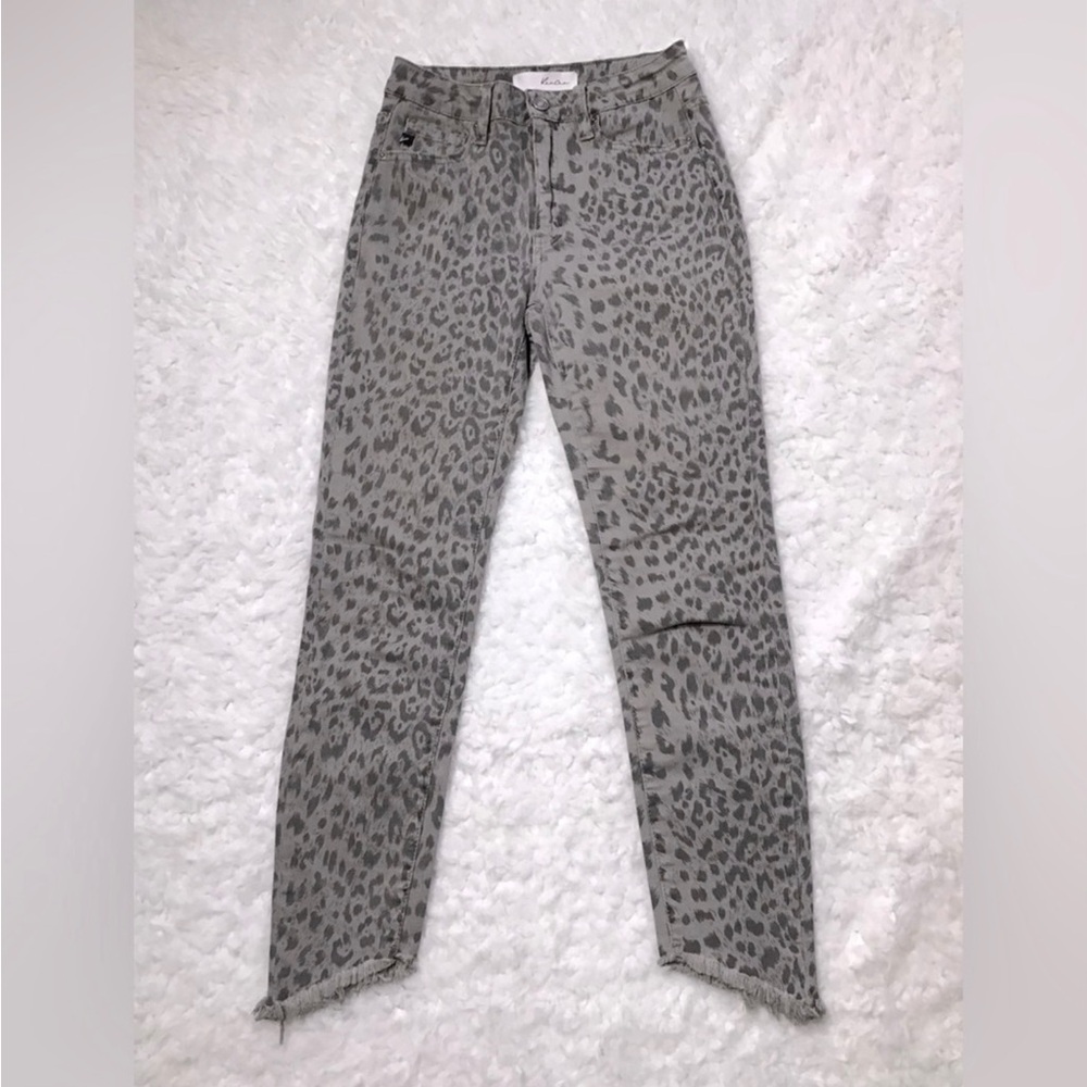 Kancan Animal Print Grey Ankle Skinnies Skinny‎ Jeans 3/25.